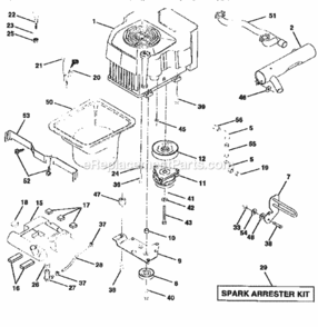 Page E Diagram and Parts List for 917259010  Craftsman Lawn Tractor