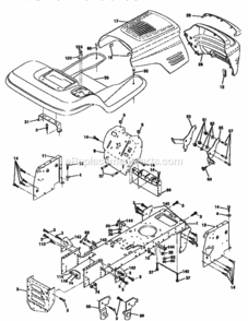 Page B Diagram and Parts List for 917259022  Craftsman Lawn Tractor
