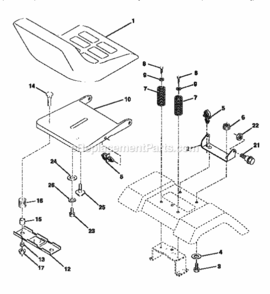 Page E Diagram and Parts List for 917259022  Craftsman Lawn Tractor