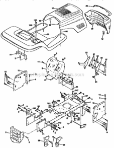 Page B Diagram and Parts List for 917259031  Craftsman Lawn Tractor