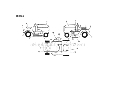 Page F Diagram and Parts List for 917259071  Craftsman Lawn Tractor