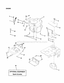 Page H Diagram and Parts List for 917259071  Craftsman Lawn Tractor