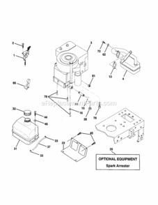 Page H Diagram and Parts List for 917259110  Craftsman Lawn Tractor