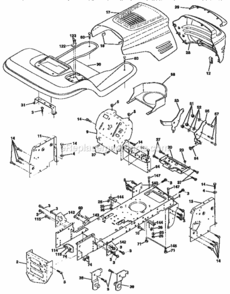 Page B Diagram and Parts List for 917259160  Craftsman Lawn Tractor