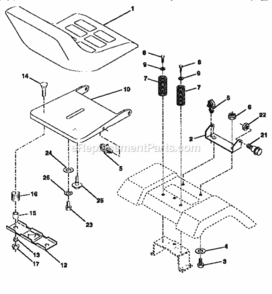 Page H Diagram and Parts List for 917259161  Craftsman Lawn Tractor