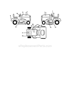 Page I Diagram and Parts List for 917259162  Craftsman Lawn Tractor