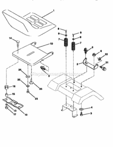 Page F Diagram and Parts List for 917259170  Craftsman Lawn Tractor
