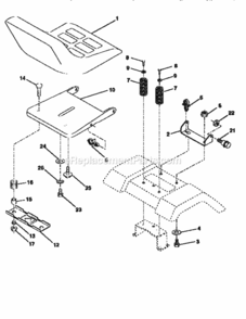 Page F Diagram and Parts List for 917259171  Craftsman Lawn Tractor