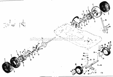 Page C Diagram and Parts List for 917259250  Craftsman Lawn Tractor