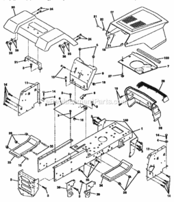 Page B Diagram and Parts List for 917259290  Craftsman Lawn Tractor