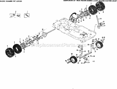 Page C Diagram and Parts List for 917259320  Craftsman Lawn Tractor