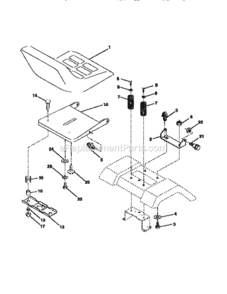 Page E Diagram and Parts List for 917259330  Craftsman Lawn Tractor