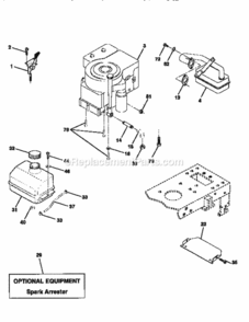 Page H Diagram and Parts List for 917259330  Craftsman Lawn Tractor