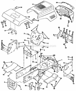 Page B Diagram and Parts List for 917259340  Craftsman Lawn Tractor