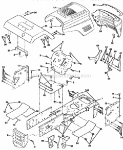 Page B Diagram and Parts List for 917259341  Craftsman Lawn Tractor