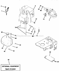 Page H Diagram and Parts List for 917259341  Craftsman Lawn Tractor