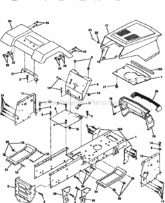 Page B Diagram and Parts List for 917259350  Craftsman Lawn Tractor