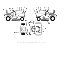 Page F Diagram and Parts List for 917259350  Craftsman Lawn Tractor