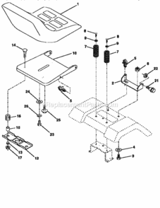 Page F Diagram and Parts List for 917259360  Craftsman Lawn Tractor