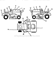 Page G Diagram and Parts List for 917259360  Craftsman Lawn Tractor