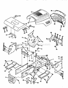 Page B Diagram and Parts List for 917259370  Craftsman Lawn Tractor
