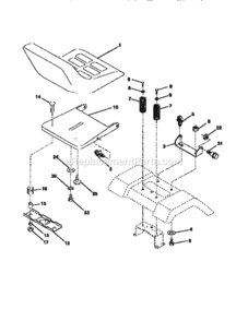 Page E Diagram and Parts List for 917259370  Craftsman Lawn Tractor