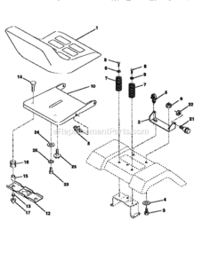 Page E Diagram and Parts List for 917259380  Craftsman Lawn Tractor