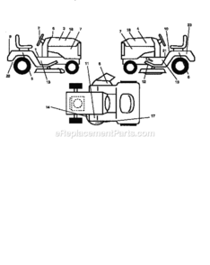 Page F Diagram and Parts List for 917259380  Craftsman Lawn Tractor
