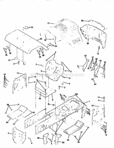 Page B Diagram and Parts List for 917259381  Craftsman Lawn Tractor