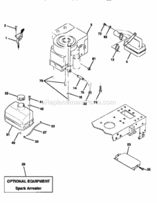Page H Diagram and Parts List for 917259381  Craftsman Lawn Tractor
