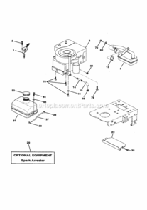 Page H Diagram and Parts List for 917259440  Craftsman Lawn Tractor