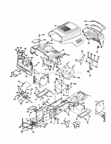 Page B Diagram and Parts List for 917259442  Craftsman Lawn Tractor