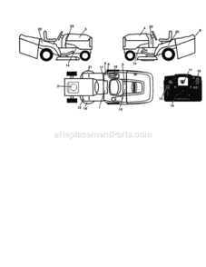 Page F Diagram and Parts List for 917259442  Craftsman Lawn Tractor