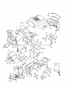 Page B Diagram and Parts List for 917259443  Craftsman Lawn Tractor