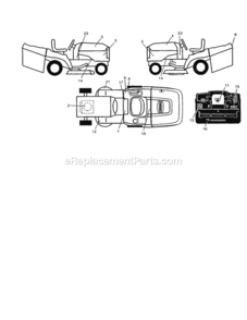 Page F Diagram and Parts List for 917259443  Craftsman Lawn Tractor