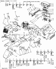 Page A Diagram and Parts List for 91725950  Craftsman Lawn Tractor