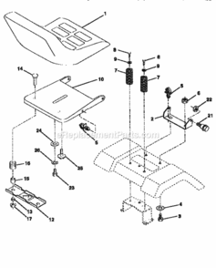 Page E Diagram and Parts List for 917259520  Craftsman Lawn Tractor