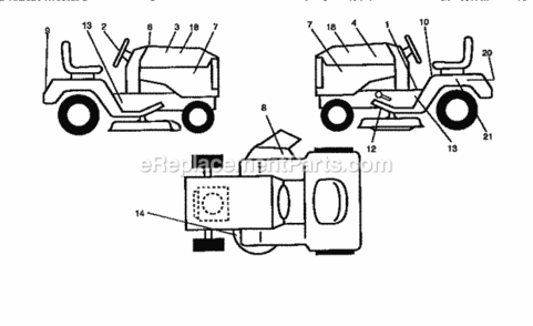 Page F Diagram and Parts List for 917259520  Craftsman Lawn Tractor