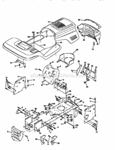 Page B Diagram and Parts List for 917259541  Craftsman Lawn Tractor