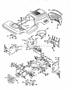Page B Diagram and Parts List for 917259542  Craftsman Lawn Tractor