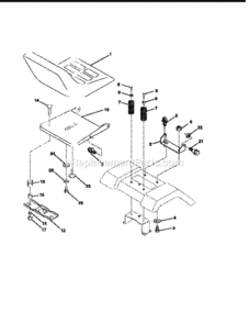 Page E Diagram and Parts List for 917259542  Craftsman Lawn Tractor