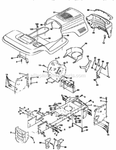 Page B Diagram and Parts List for 917259545  Craftsman Lawn Tractor
