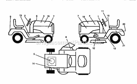Page F Diagram and Parts List for 917259545  Craftsman Lawn Tractor