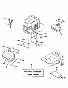 Page H Diagram and Parts List for 917259545  Craftsman Lawn Tractor