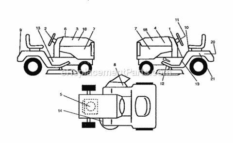 Page F Diagram and Parts List for 917259546  Craftsman Lawn Tractor
