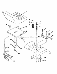 Page E Diagram and Parts List for 917259551  Craftsman Lawn Tractor