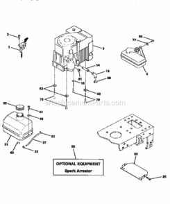 Page H Diagram and Parts List for 917259556  Craftsman Lawn Tractor