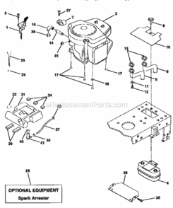 Page E Diagram and Parts List for 917259560  Craftsman Lawn Tractor