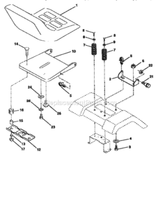 Page H Diagram and Parts List for 917259560  Craftsman Lawn Tractor