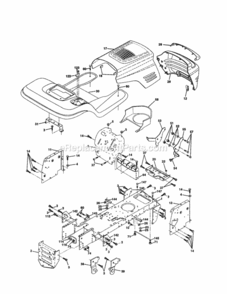 Page B Diagram and Parts List for 917259561  Craftsman Lawn Tractor